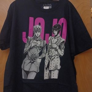 Jo Jo's Bizarre Adventure Anime Black Pink Tee Shirt XL New Tags